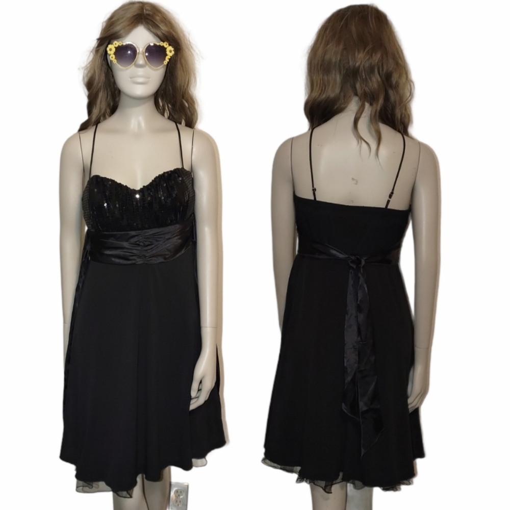 4/$20 • SPEECHLESS • Black Sequin Top Cocktail Party Mini Dress